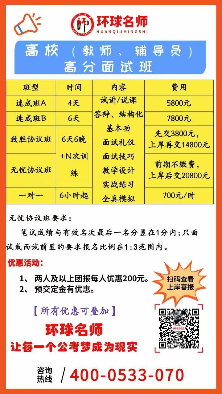 高校教师、辅导员面试，一直开课一对一指导